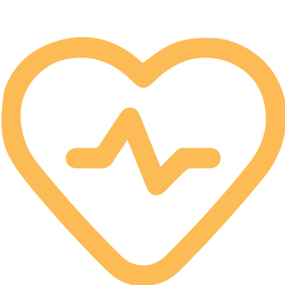 health icon shown with heart 